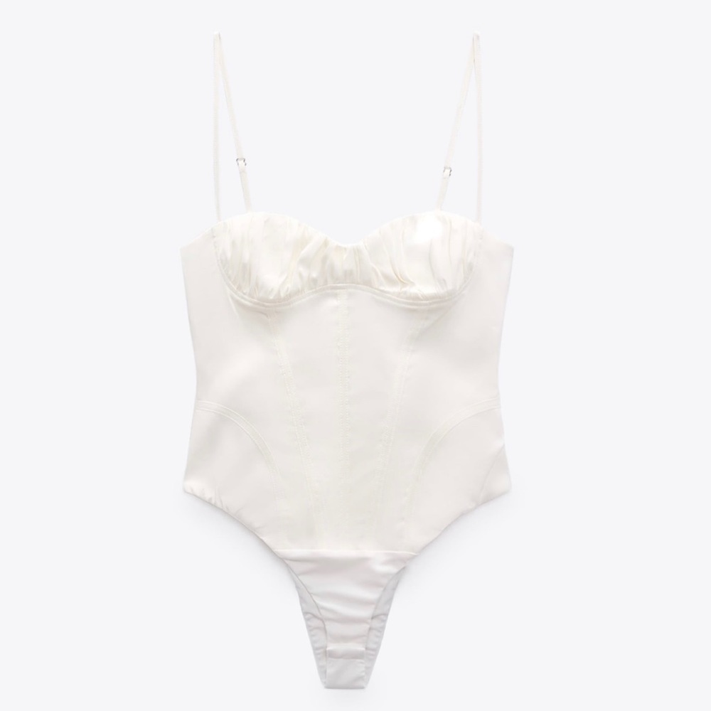 Zara Linen Corset Bodysuit - Picture 8 of 10